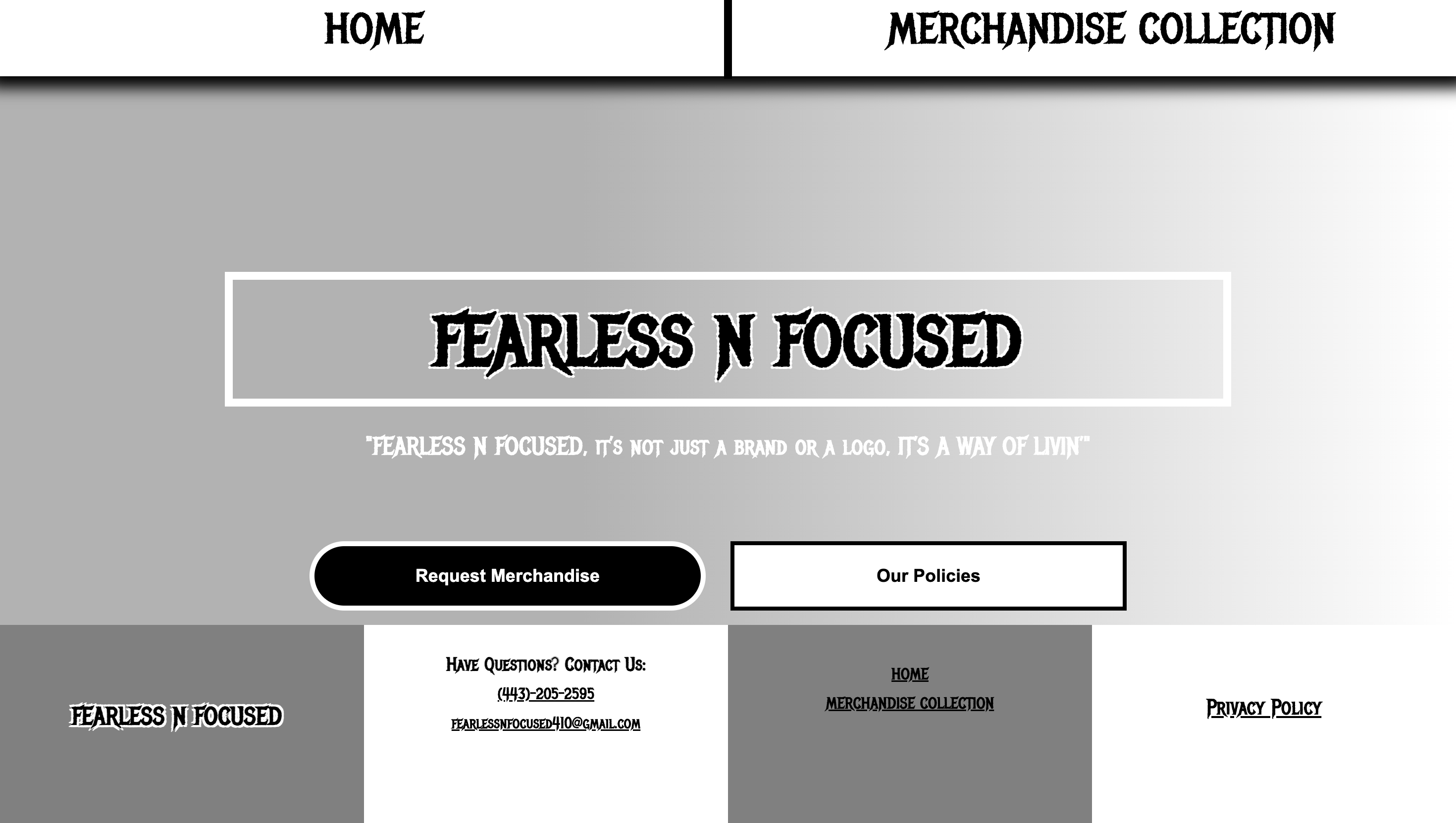 fearless and focused e-commerce website