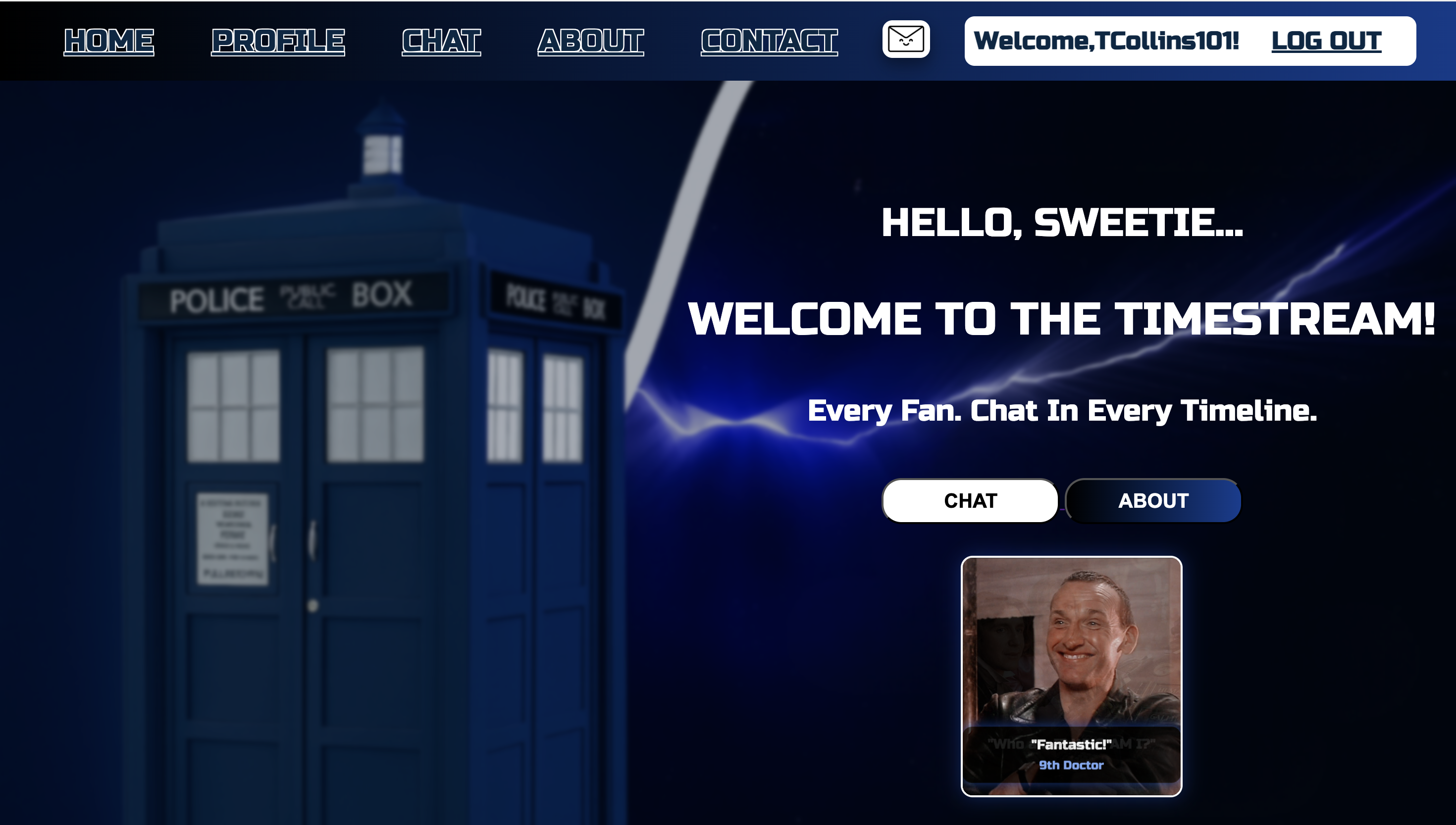timestream chat app website